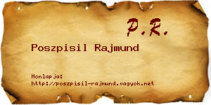 Poszpisil Rajmund névjegykártya